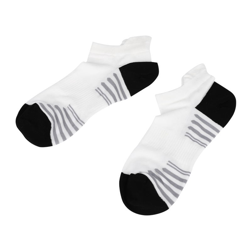 批發(fā)或訂制女士腳底加強并保護(hù)腳后跟設(shè)計條紋短襪