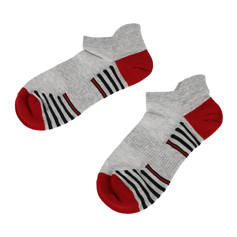 批發(fā)或訂制女士腳底加強并保護(hù)腳后跟設(shè)計條紋短襪