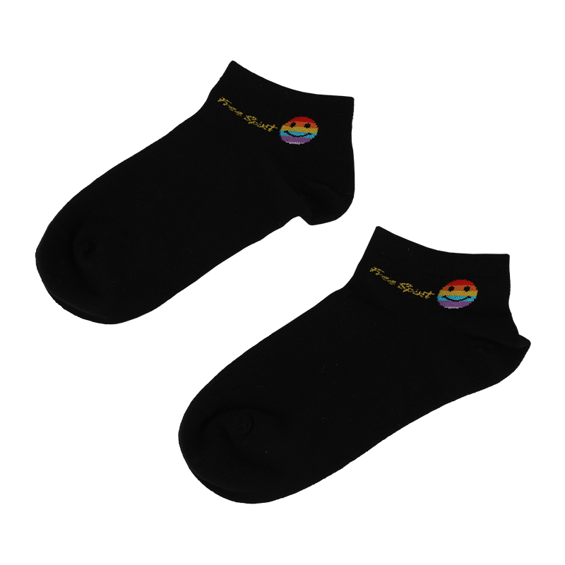 優(yōu)質(zhì)全棉無(wú)骨無(wú)縫縫頭男女通用笑臉休閑短襪船襪運(yùn)動(dòng)襪