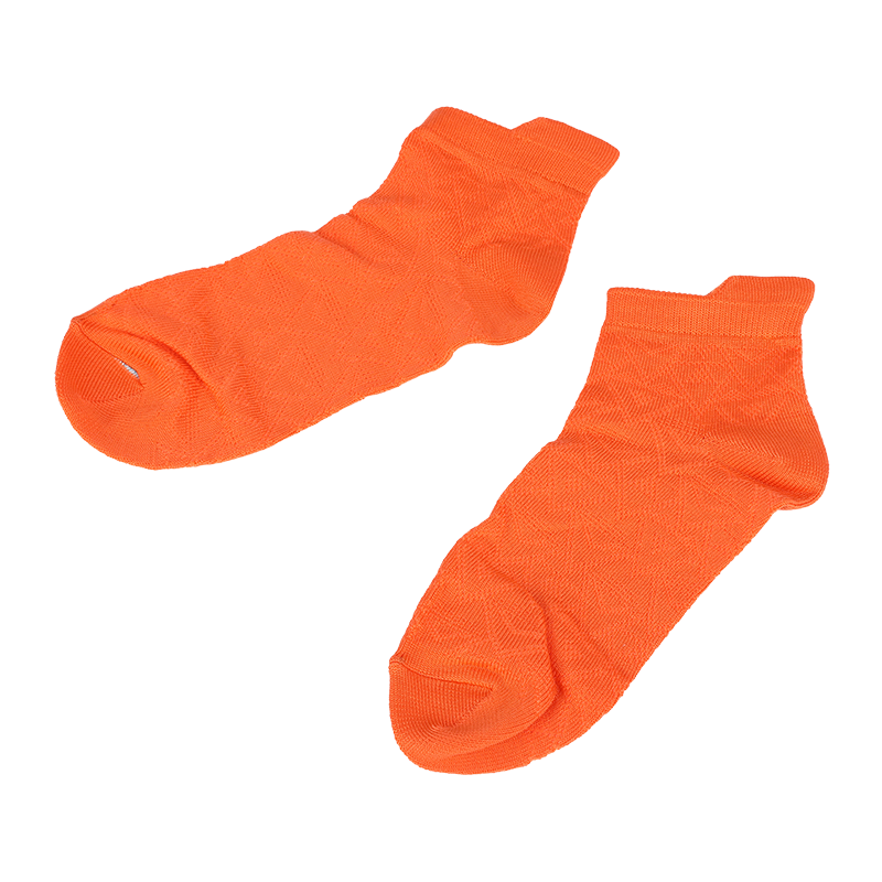 超柔軟多孔尼龍襪女士菱形暗花短襪后跟防摩船襪