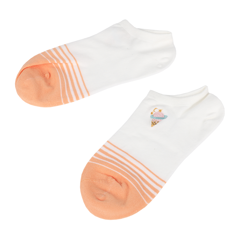 批發(fā)或定制女士刺繡提花短襪運(yùn)動(dòng)襪