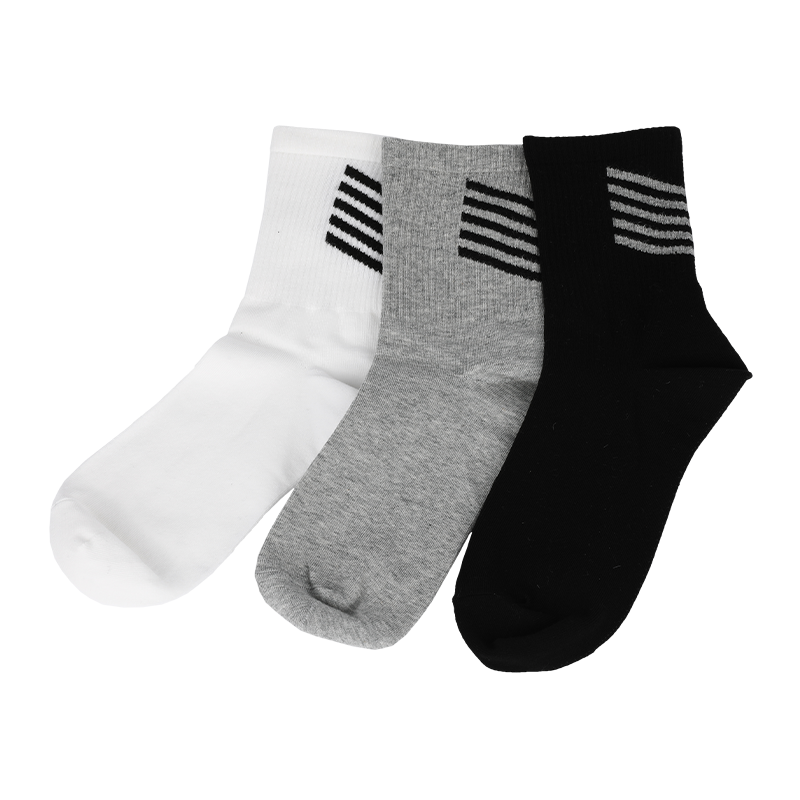 200針一體機(jī)生產(chǎn)高端全棉條紋經(jīng)典款男士經(jīng)典半統(tǒng)襪運(yùn)動襪