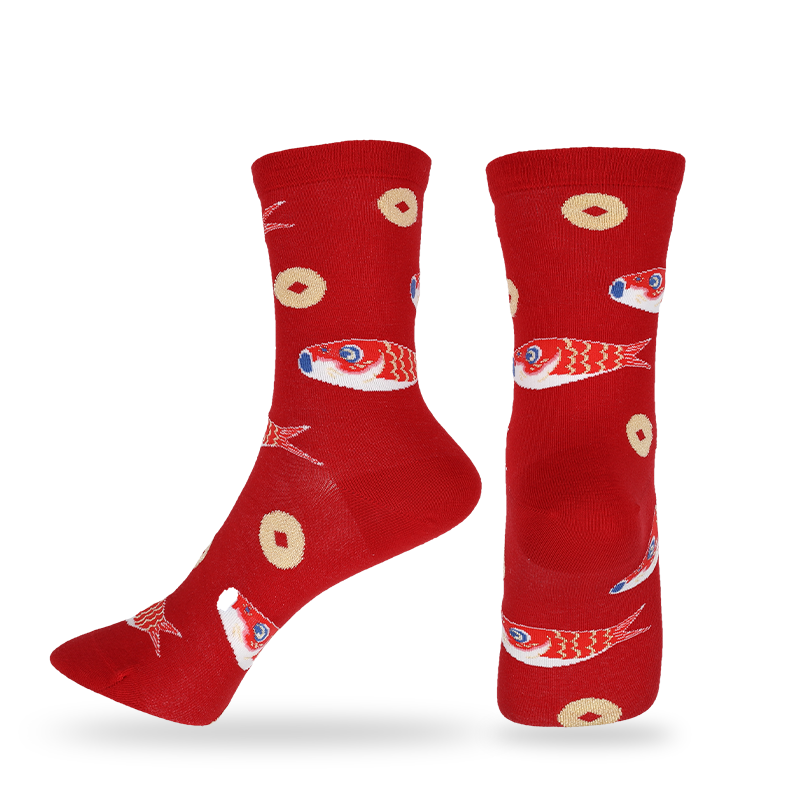 批發(fā)或訂制優(yōu)質(zhì)全棉中國(guó)風(fēng)中國(guó)新年時(shí)尚女士統(tǒng)襪禮盒包裝