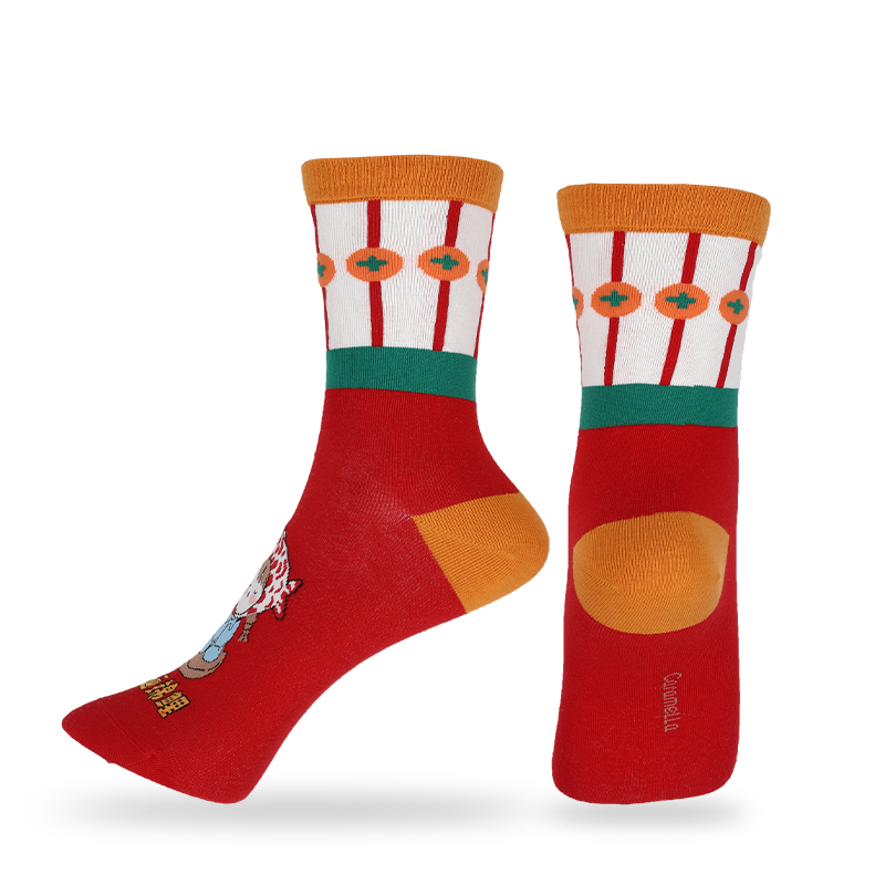 批發(fā)或訂制優(yōu)質(zhì)全棉中國(guó)風(fēng)中國(guó)新年時(shí)尚女士統(tǒng)襪禮盒包裝